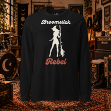Load image into Gallery viewer, Broomstick Rebel | Retro Witch Long Sleeve Tee