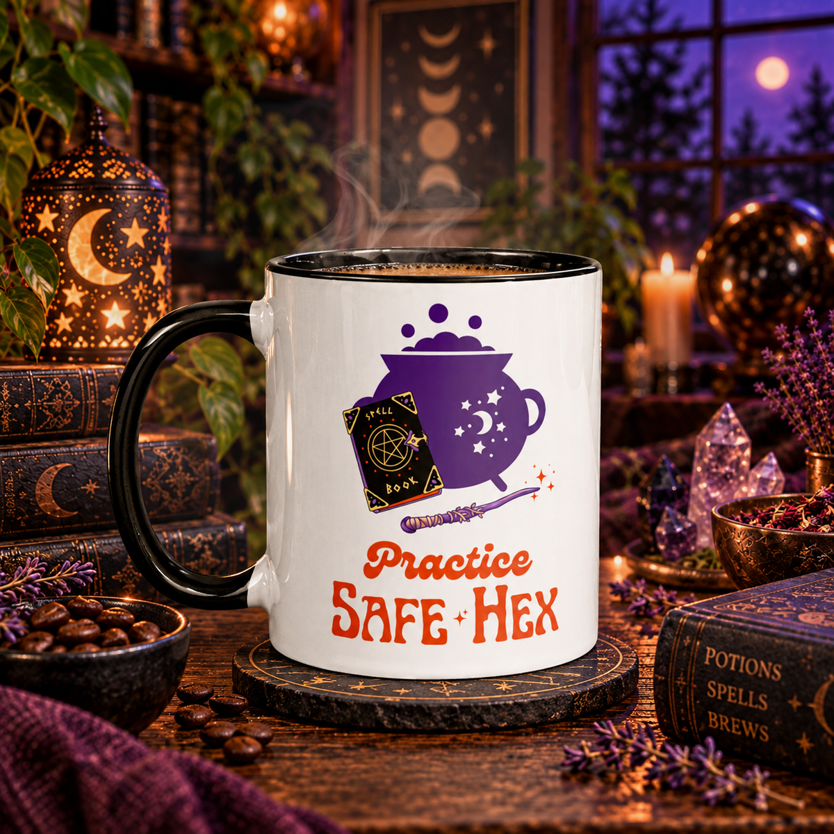 Practice Safe Hex | Witchy Accent Mug