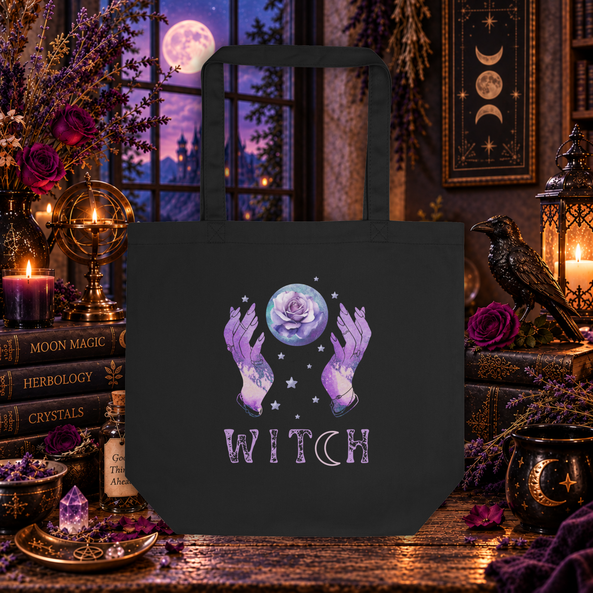 Astral Rose Witch | Eco Tote Bag