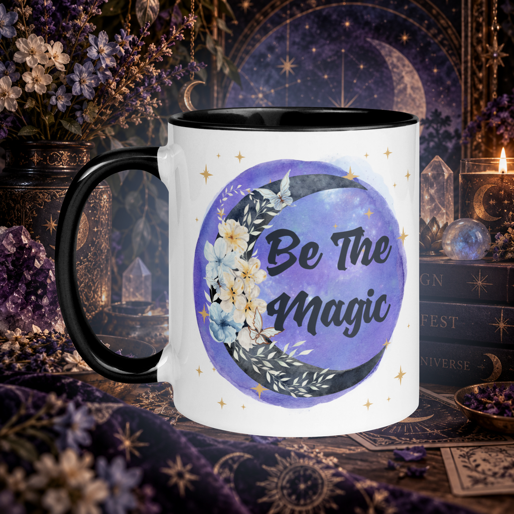 Be The Magic | Celestial Moon & Floral Mug