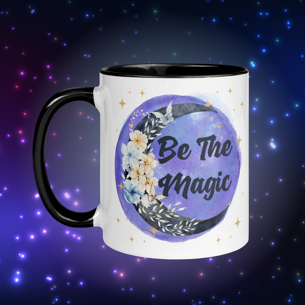Be The Magic | Celestial Moon & Floral Mug