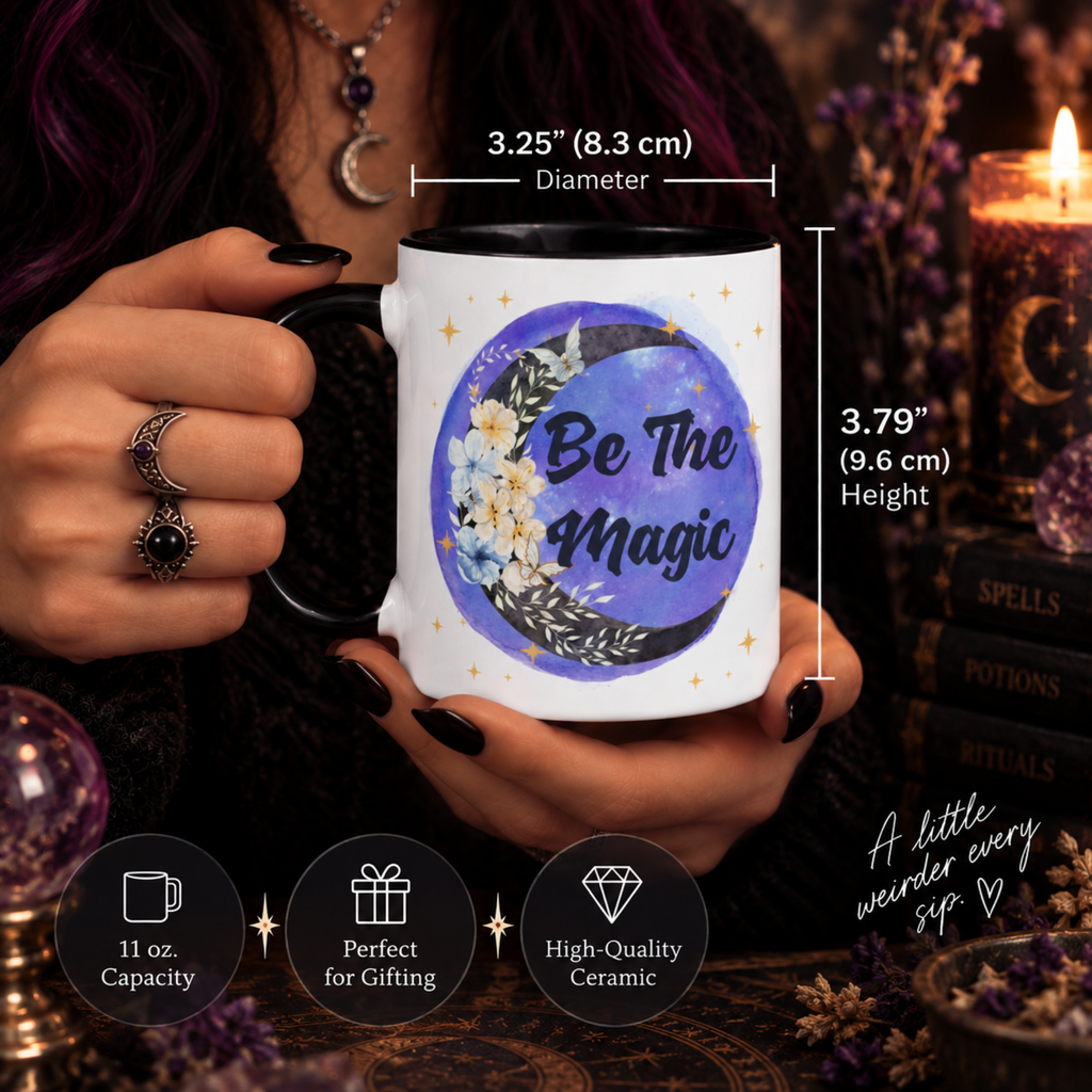 Be The Magic | Celestial Moon & Floral Mug