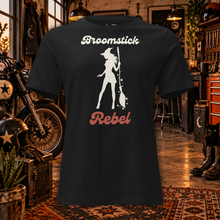 Load image into Gallery viewer, Broomstick Rebel Retro Witch Graphic Tee | Women's Relaxed Fitted Tee
