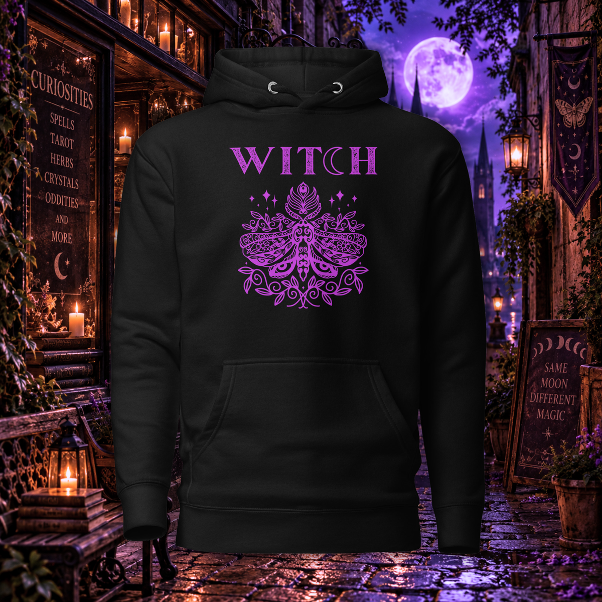 Celestial Moth Witch | Unisex Hoodie
