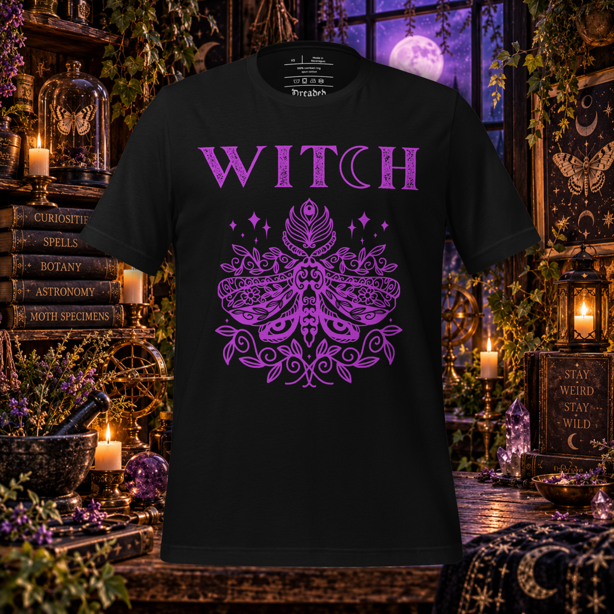Celestial Moth Witch | Unisex Graphic Tee
