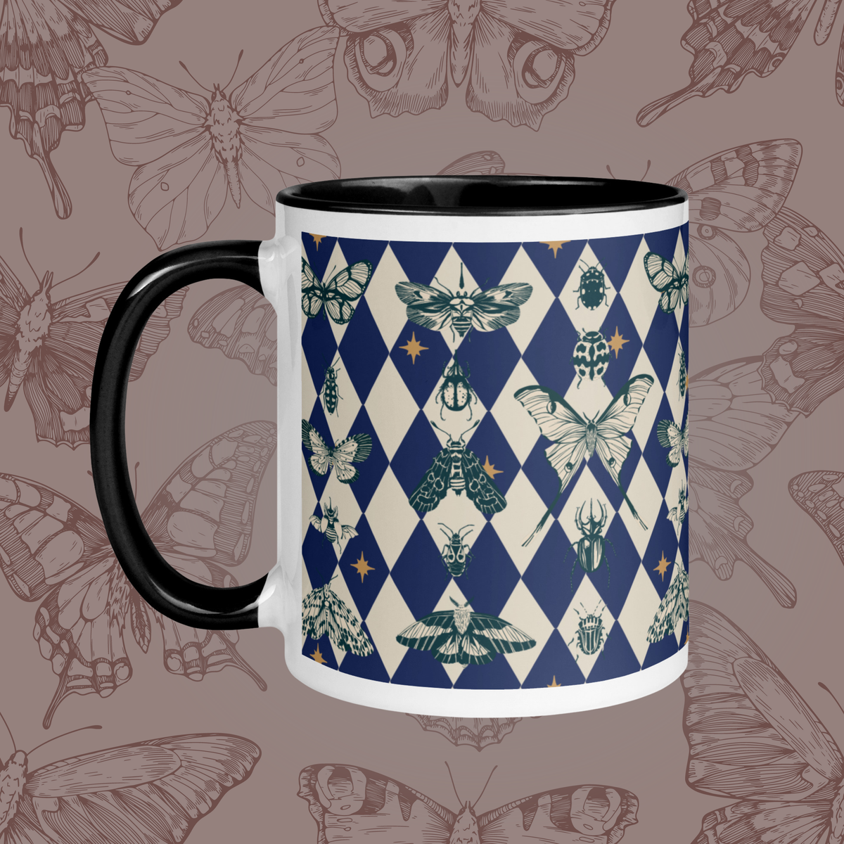 Entomology Lover | Vintage Insect Harlequin Mug