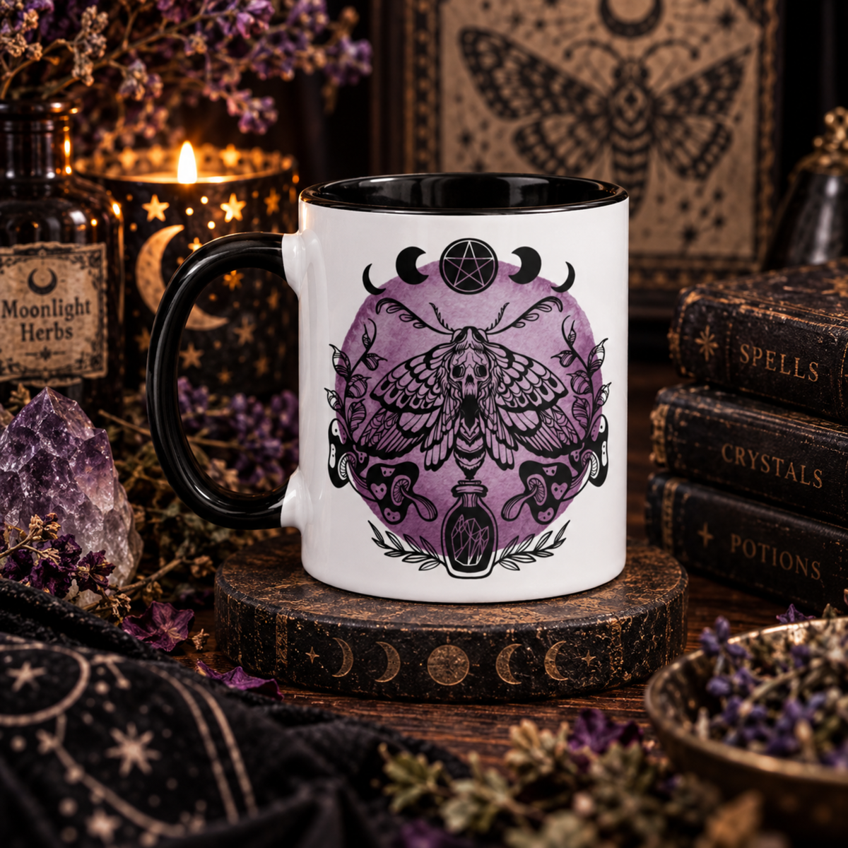 Lunar Alchemy | Occult Moth Mug