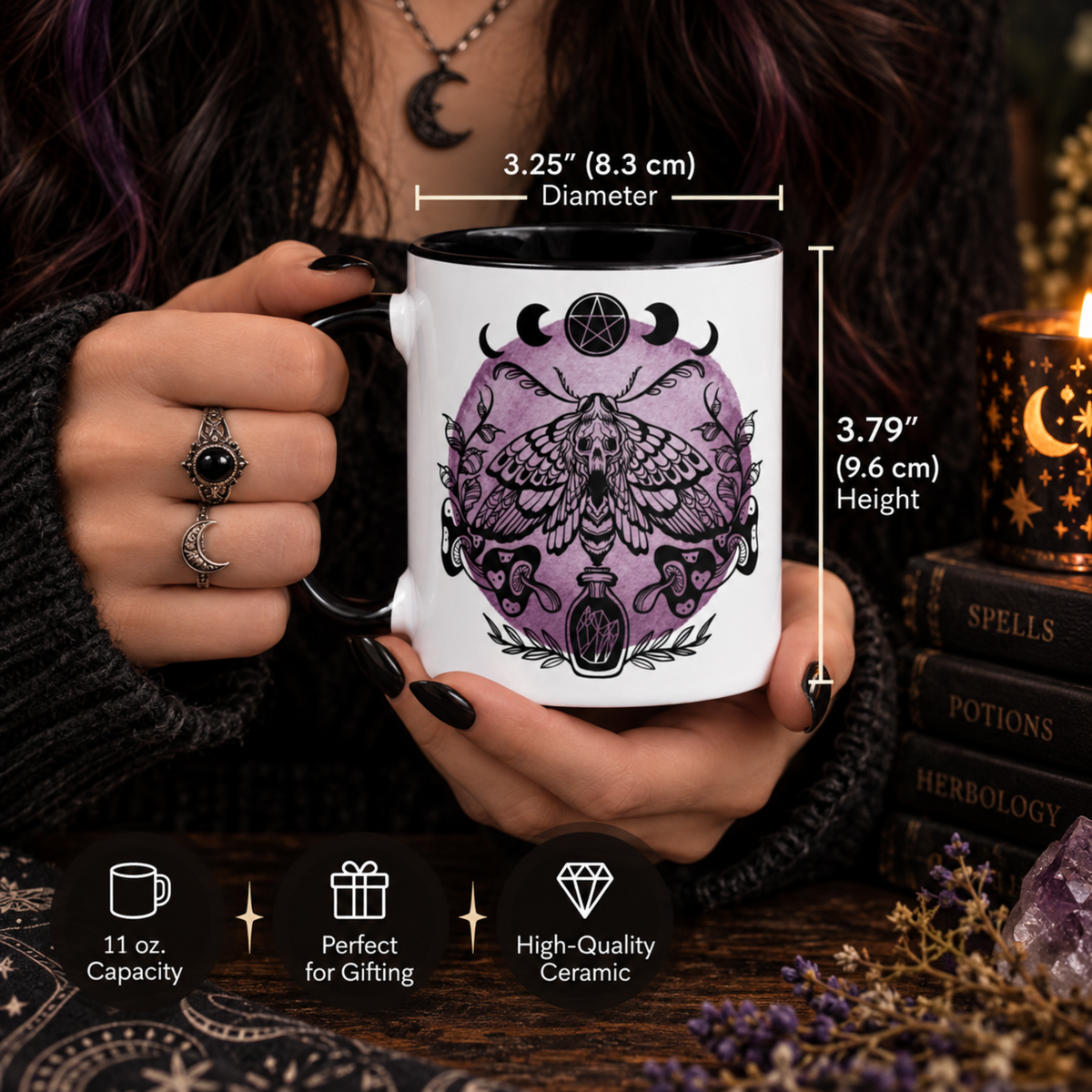 Lunar Alchemy | Occult Moth Mug
