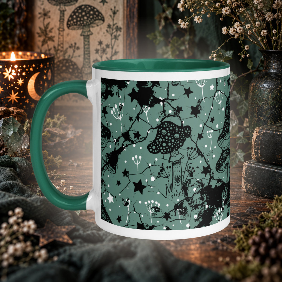 Mooncap Grove | Distressed Mushroom Mug