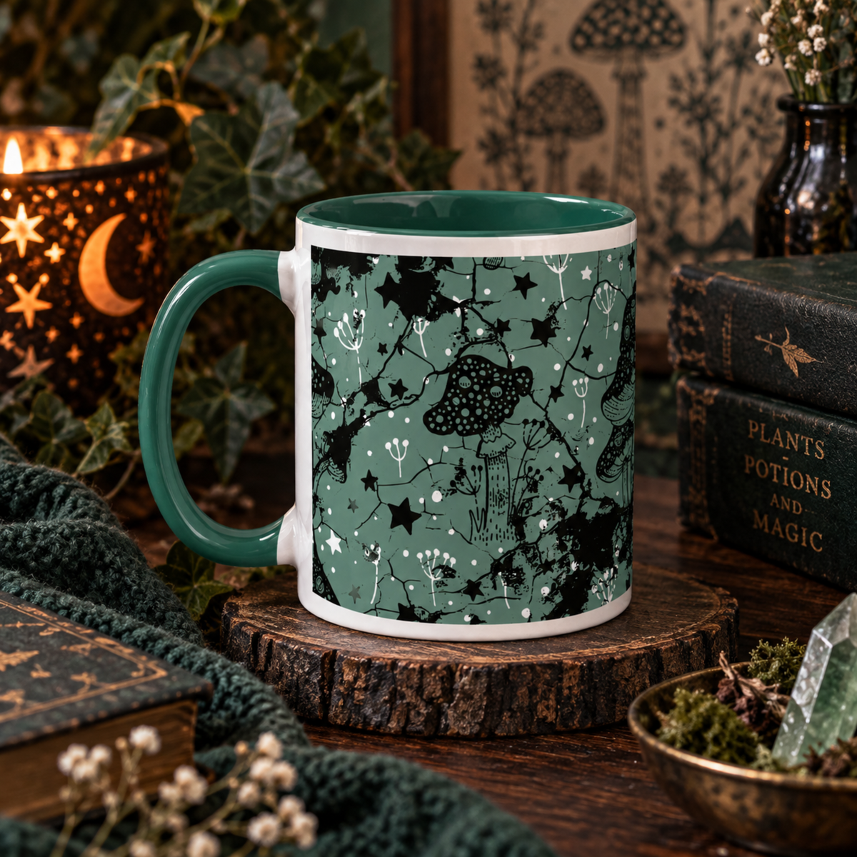 Mooncap Grove | Distressed Mushroom Mug
