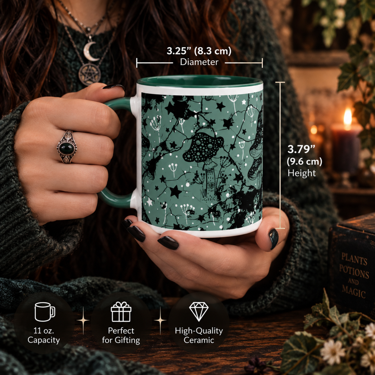 Mooncap Grove | Distressed Mushroom Mug