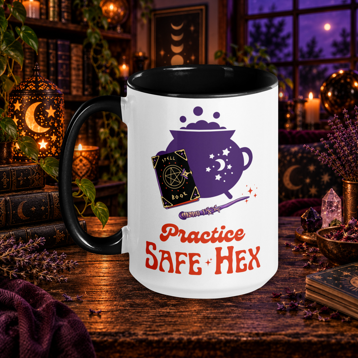 Practice Safe Hex | Witchy Accent Mug