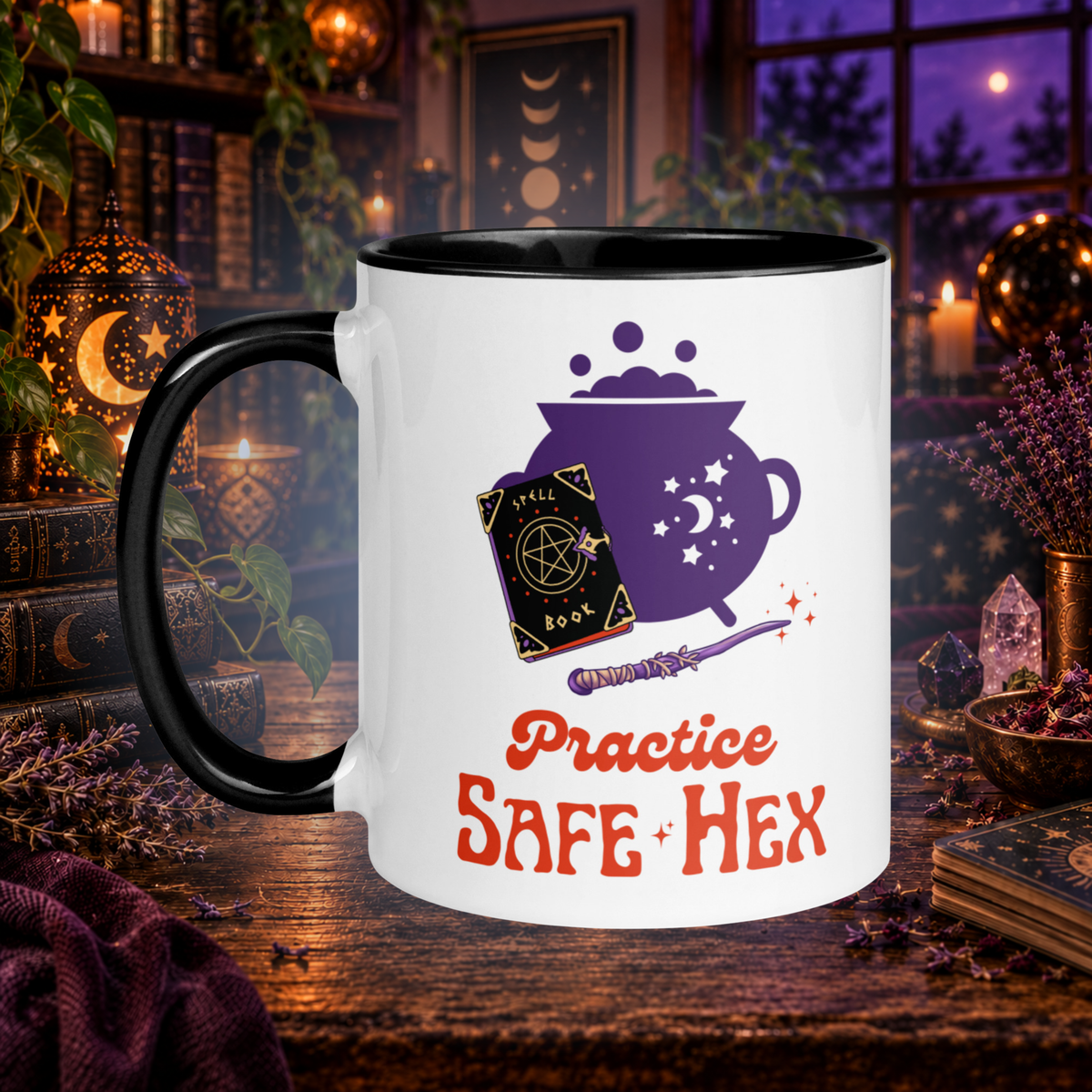 Practice Safe Hex | Witchy Accent Mug