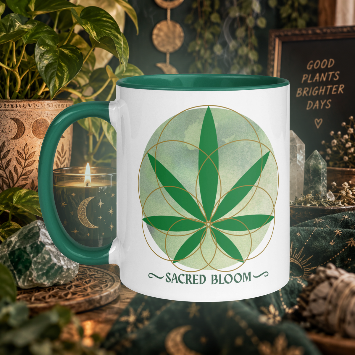 Sacred Bloom | Cannabis Sacred Geometry Mug