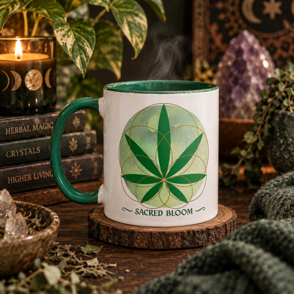 Sacred Bloom | Cannabis Sacred Geometry Mug