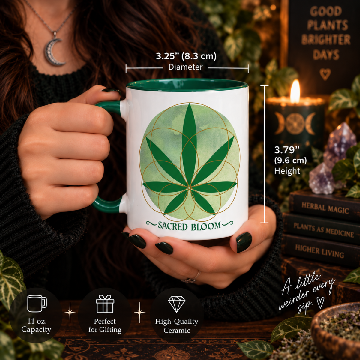 Sacred Bloom | Cannabis Sacred Geometry Mug