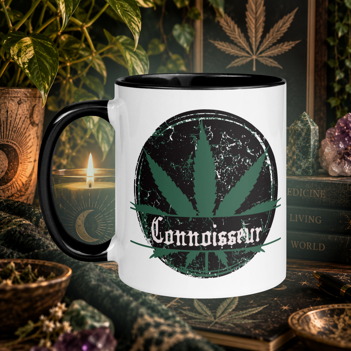 The Connoisseur | Distressed Cannabis Mug