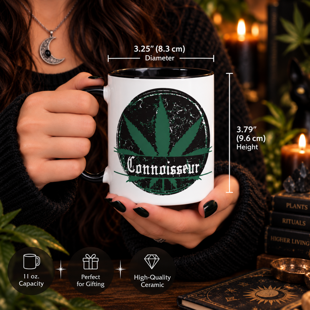 The Connoisseur | Distressed Cannabis Mug