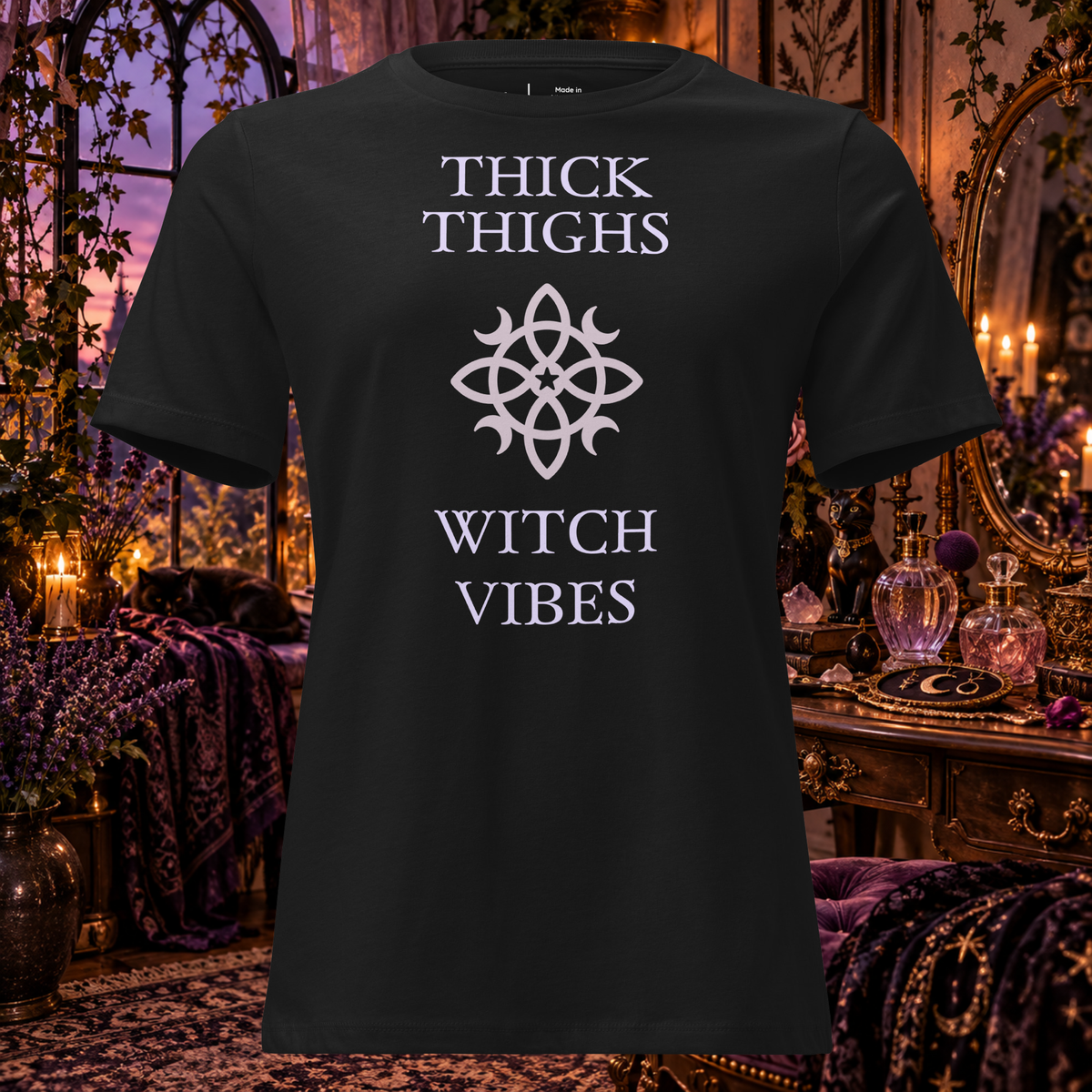 Thick Thighs, Witch Vibes | Women's Relaxed Fitted Tee