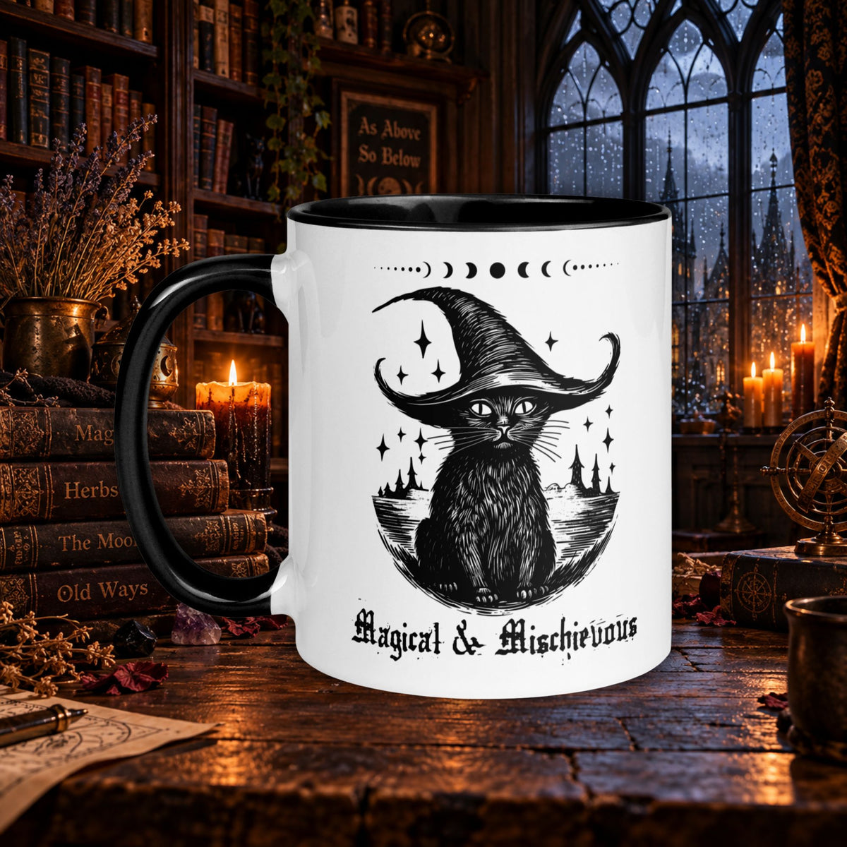 Magical & Mischievous | Witchy Black Cat Mug